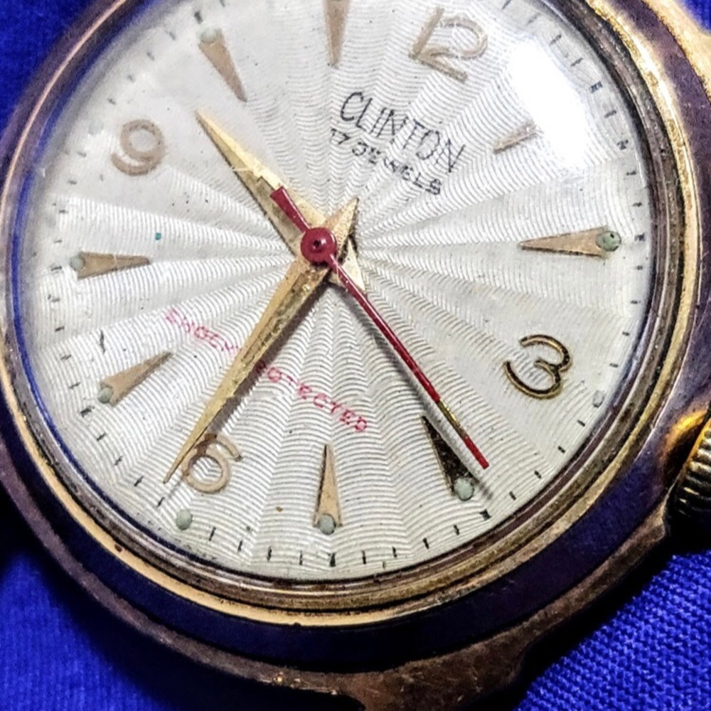 Clinton vintage made in Germany 17 Jewels Men's Watch - Parts or Repair - Picture 3 of 4